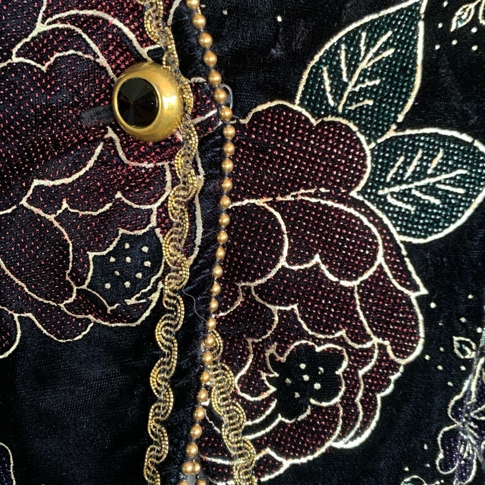 JONATHAN TAIT NAH NAH COLLECTION jacket women's 10, black floral velvet. EUC - Picture 7 of 17